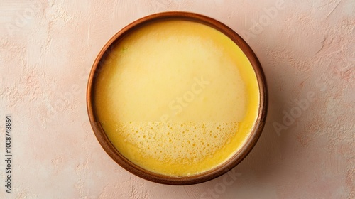 Top view of a sweet milk cake, a popular dessert among South Asian children