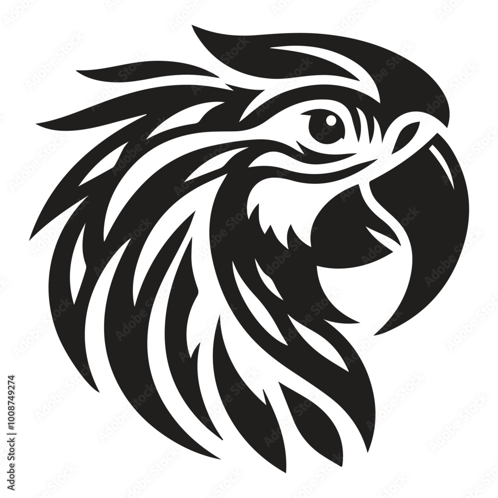 Fototapeta premium Modern and simple macaw bird vector illustration.