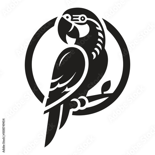 Modern and simple macaw bird vector illustration.