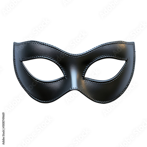 Striking Black Masquerade Mask Exuding Mystery isolated on transparent background , Glamour, and Intrigue at Events