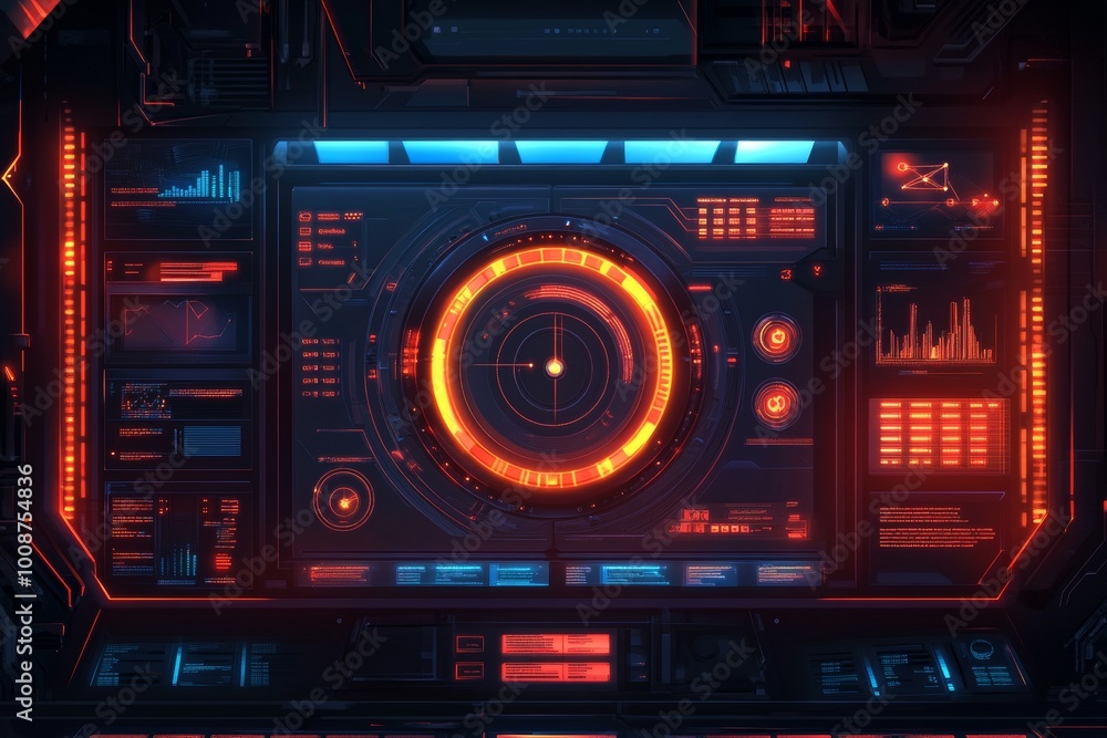 An abstract technology UI concept with a sense of science and technology, generative AI. An abstract technology UI concept with a sense of science and technology, generative AI.