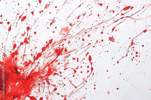 Wallpaper Mural Drop of red blood isolated on white background
 Torontodigital.ca