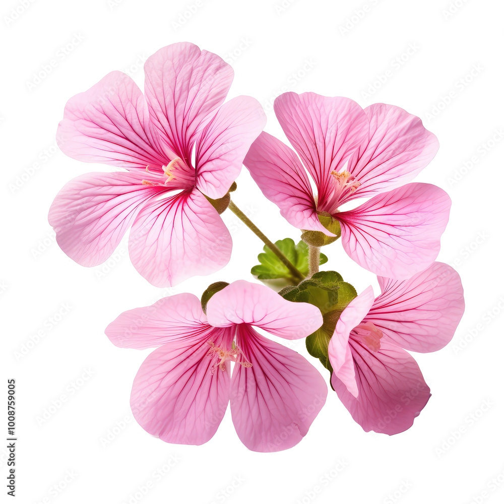 Beautiful geranium flowers isolated on white Beautiful geranium flowers isolated on white