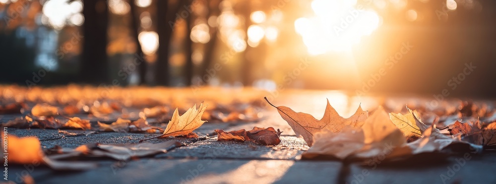 Stunning autumn leaves in a park on a breezy day Stunning autumn leaves in a park on a breezy day