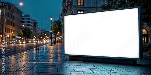 Blank advertising billboard mockup.