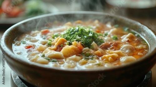 Steaming Bowl of Delicious Chinese Soup