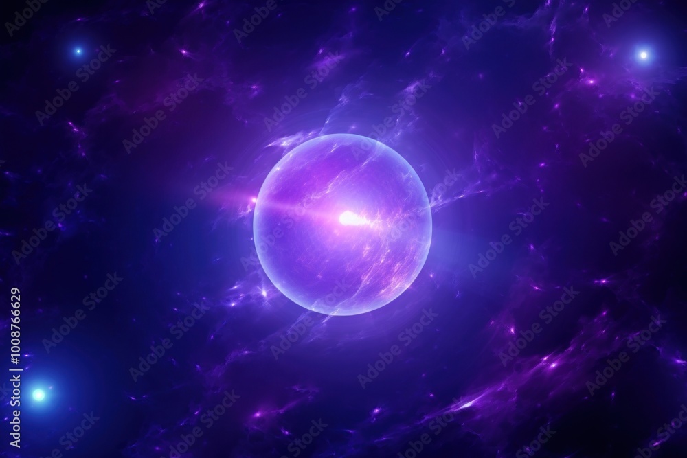 Fototapeta premium Solar planet purple backgrounds astronomy.
