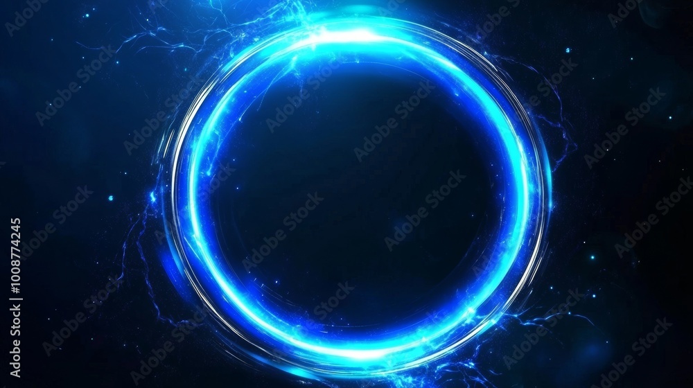 For a hud circle with a blue glow futuristic transparent background, holographic shines or sparks. Illustration. For a hud circle with a blue glow futuristic transparent background, holographic shines or sparks. Illustration.