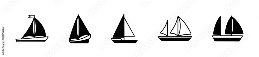 Sailboat Doodle Icon Set: Perfect for Travel, Exploration, and Maritime Adventures Sailboat Doodle Icon Set: Perfect for Travel, Exploration, and Maritime Adventures