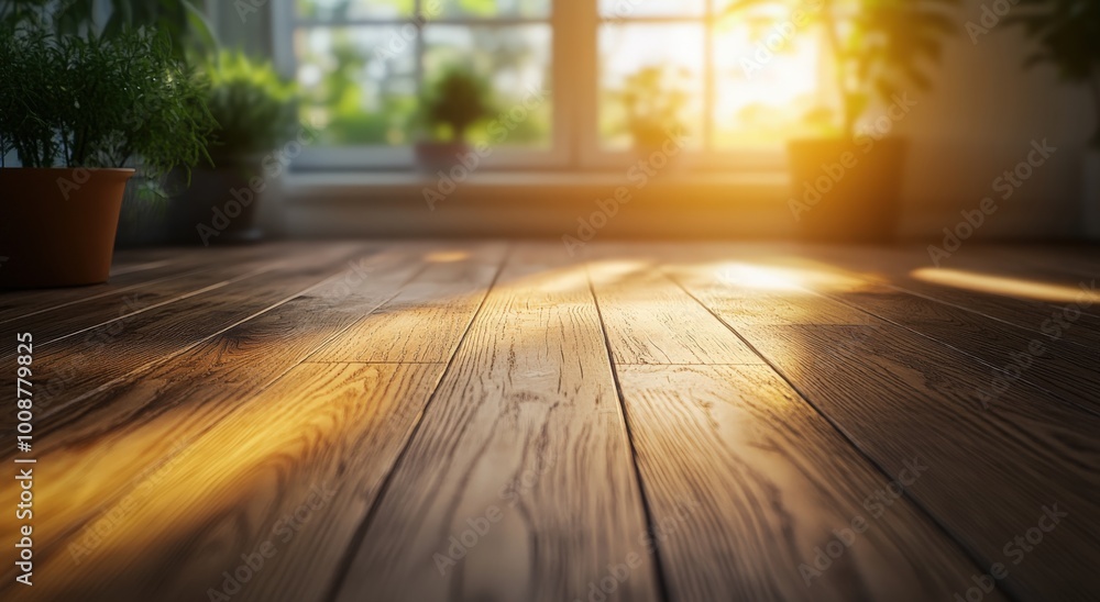A close-up view of a radiant wooden floor illuminated by sunlight in a cozy home setting A close-up view of a radiant wooden floor illuminated by sunlight in a cozy home setting