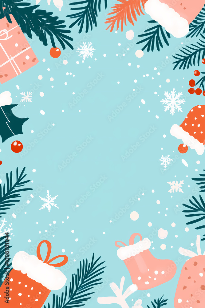 Fond d'écran bleu ciel pour noël avec espace texte Fond d'écran bleu ciel pour noël avec espace texte