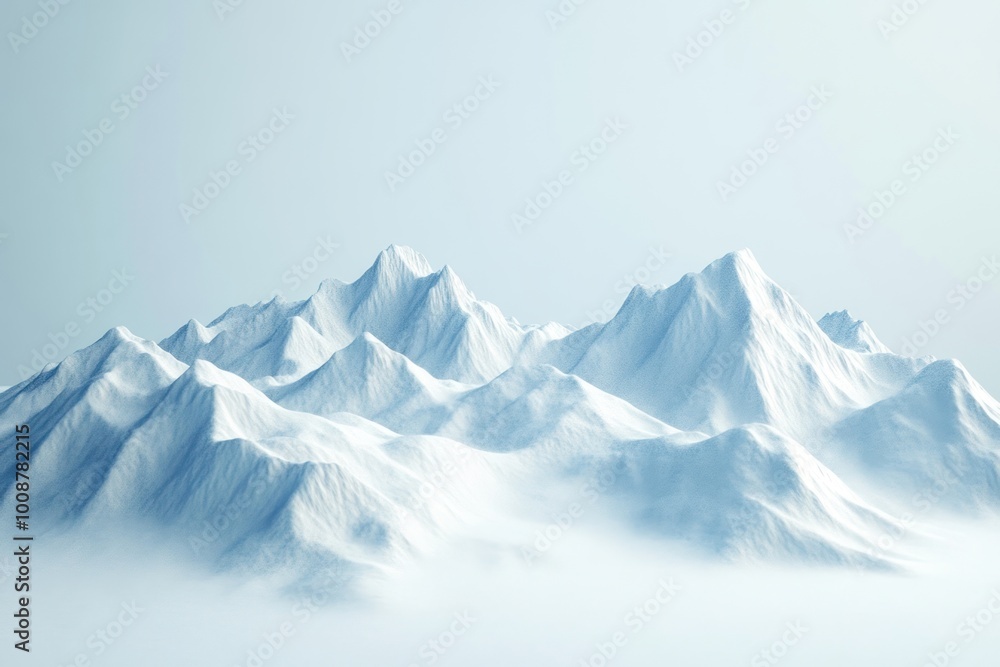 custom made wallpaper toronto digitalSnowy mountain peaks in fog