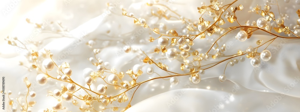 A close-up of soft, flowing cream-colored silk with subtle shimmering light reflections A close-up of soft, flowing cream-colored silk with subtle shimmering light reflections