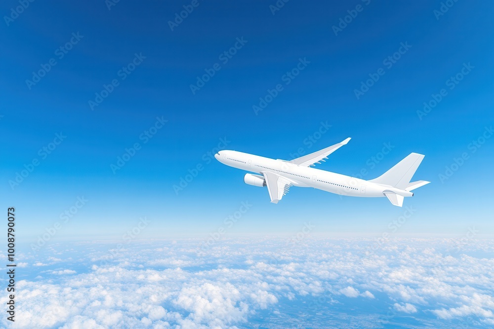 Fototapeta premium Jet aircraft maneuvering above the clouds