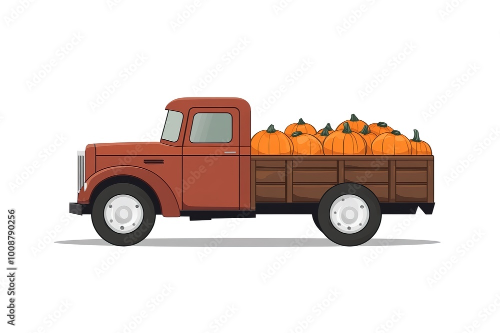 Pumpkin truck handdrawn illustration design template isolated
Pumpkin truck handdrawn illustration design template isolated