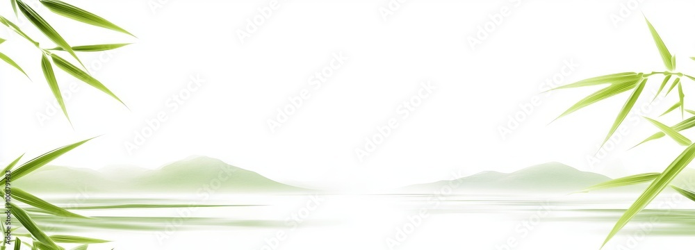 Fototapeta premium This book illustrates the landscape in Chinese blue artistic conception ink