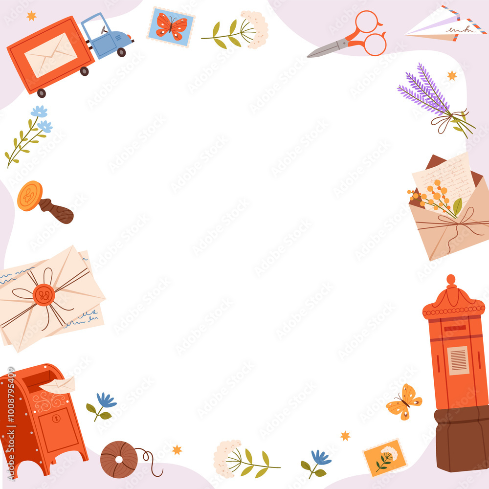 Whimsical Stationery Border Design Whimsical Stationery Border Design