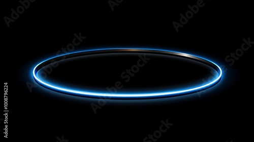 The 3D rendering shows a blue round hologram emitting rays of light. This is a sci-fi futuristic interface with a glowing portal. This is a great background for a tech title, a news headline, or a photo