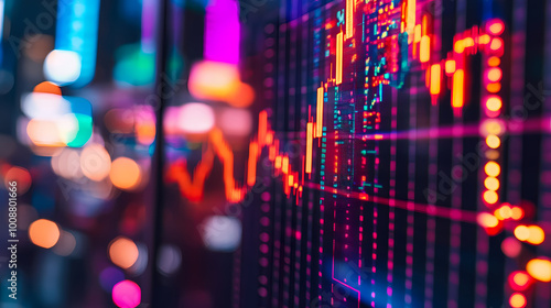 Generative AI, Neon Blaze: Reflecting the Highs and Lows of Stocks