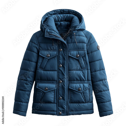 Stylish Blue Hooded Jacket for Cold Weather