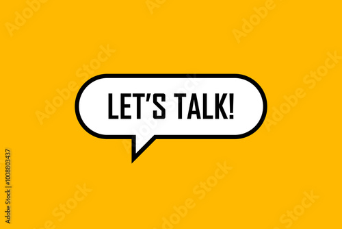 Let's talk bubble icon. Flat style. Vector icon