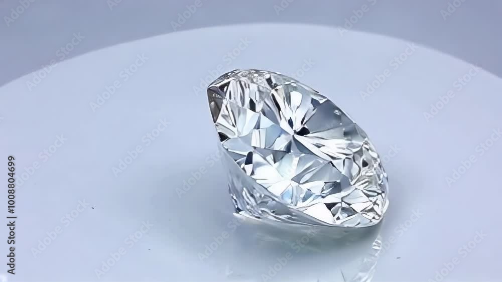 Sparkling diamond close-up on a white background. The diamond shines brightly and reflects the light.. AI Generation Sparkling diamond close-up on a white background. The diamond shines brightly and reflects the light.. AI Generation