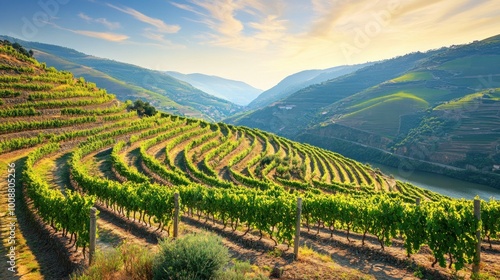 Wallpaper Mural Vineyards on the Slopes of the Douro Valley Torontodigital.ca