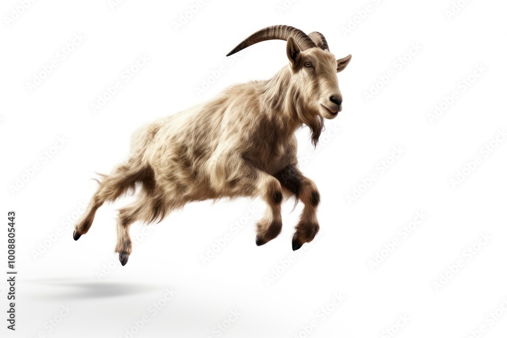 Jumping goat livestock wildlife animal. Jumping goat livestock wildlife animal.