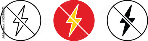 Blackout, System failure in the power system icon. Vector illustration