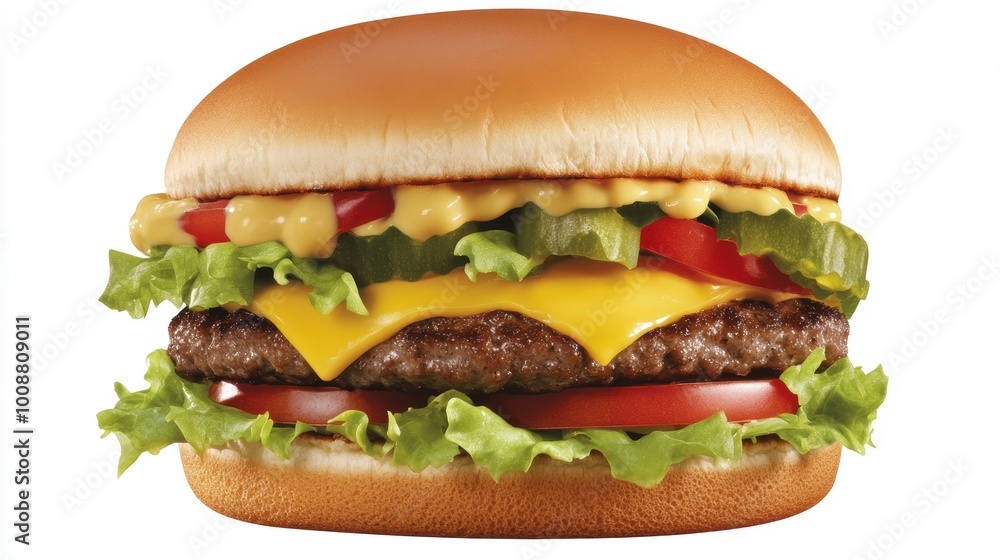 Juicy Gourmet Burger with Fresh Ingredients Juicy Gourmet Burger with Fresh Ingredients