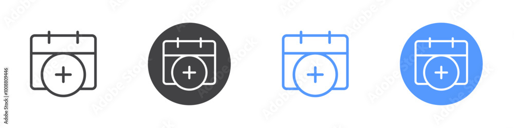 Add calendar icon Thin outline art symbol Add calendar icon Thin outline art symbol