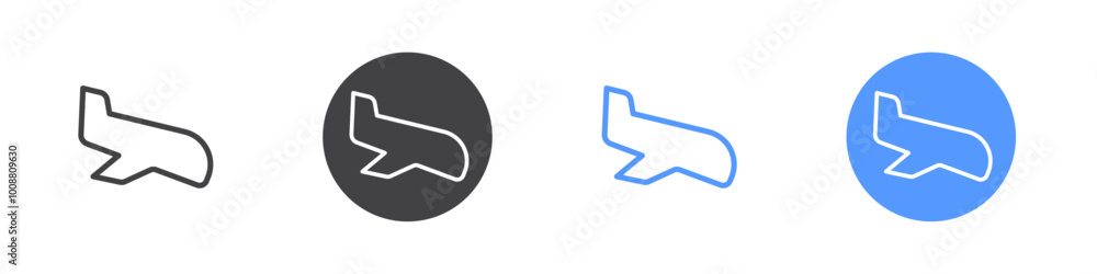 Airplane icon Thin outline art symbol Airplane icon Thin outline art symbol