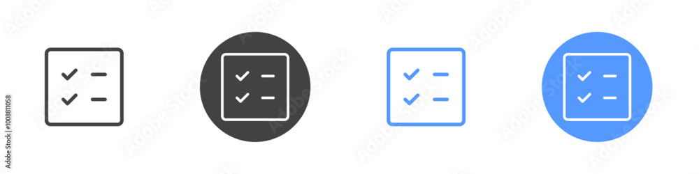 Checklist icon Thin outline art symbol Checklist icon Thin outline art symbol