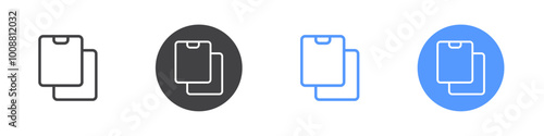 Copy icon Thin outline art symbol