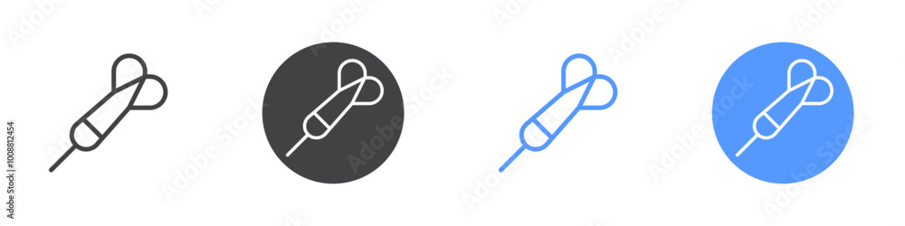 Dart icon Thin outline art symbol Dart icon Thin outline art symbol