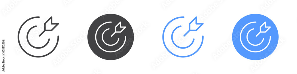 Dart icon Thin outline art symbol Dart icon Thin outline art symbol