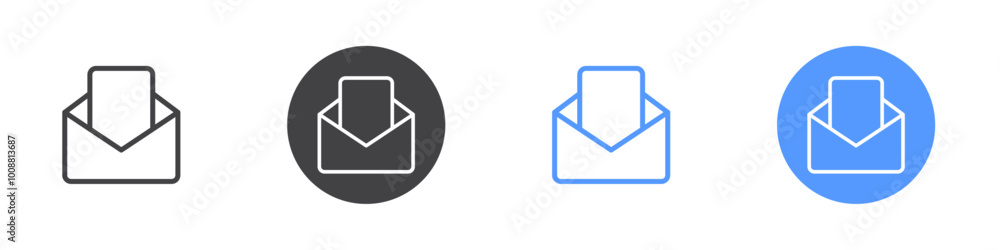 Envelope icon Thin outline art symbol Envelope icon Thin outline art symbol