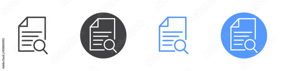File search icon Thin outline art symbol File search icon Thin outline art symbol