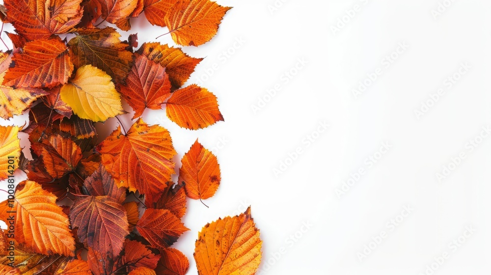 autumn leaves on white background. autumn leaves on white background.