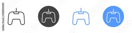 Gamepad icon  Thin outline art symbol