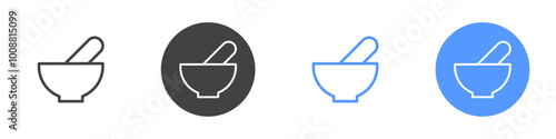 Herb mix icon Thin outline art symbol
