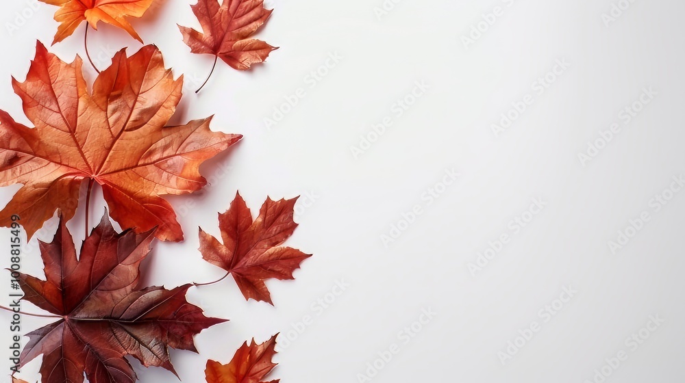 autumn leaves on white background. autumn leaves on white background.