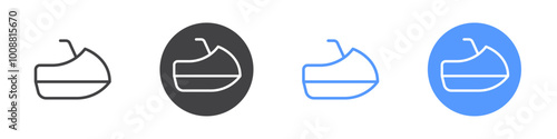 Jetski icon Thin outline art symbol