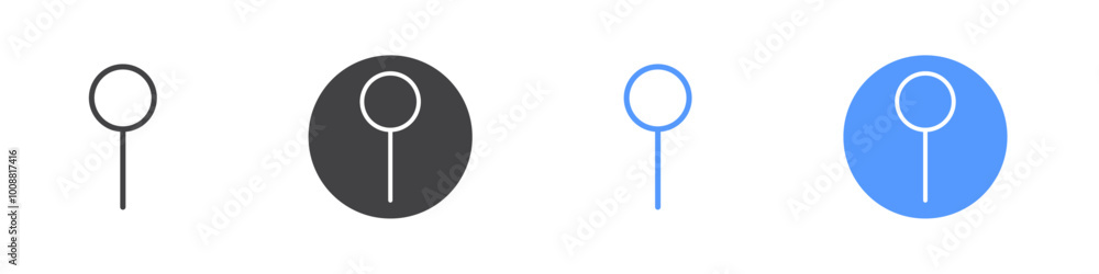 Lolipop icon Thin outline art symbol Lolipop icon Thin outline art symbol