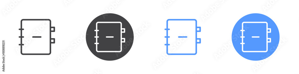 Notebook icon Thin outline art symbol Notebook icon Thin outline art symbol