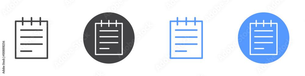 Notebook icon Thin outline art symbol Notebook icon Thin outline art symbol