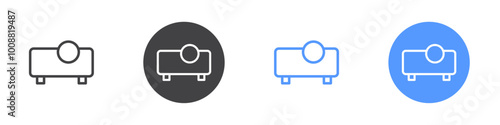 Projector icon  Thin outline art symbol