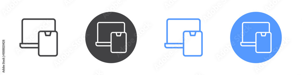 Screen mirroring icon Thin outline art symbol Screen mirroring icon Thin outline art symbol