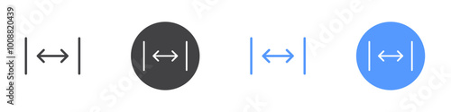 Scroll bar icon Thin outline art symbol