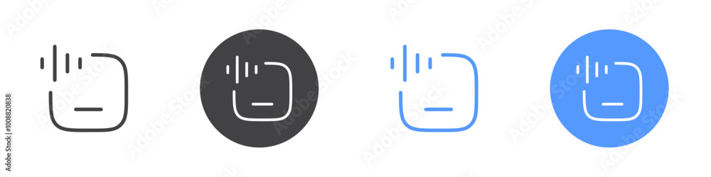 Speech to text icon Thin outline art symbol Speech to text icon Thin outline art symbol